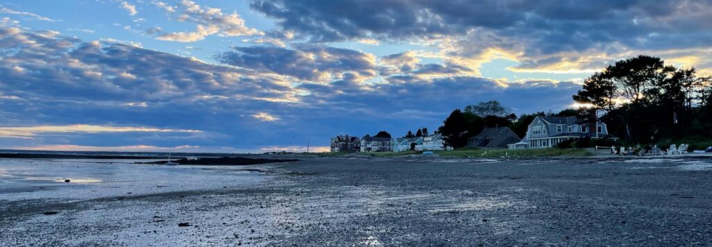 presence with low tide in kennebunkport maine
